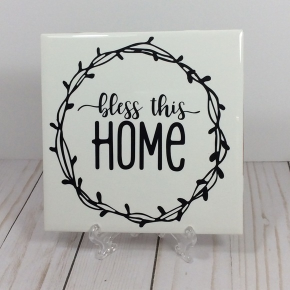 Handmade Other - Bless This Home Decorative Tile Sign